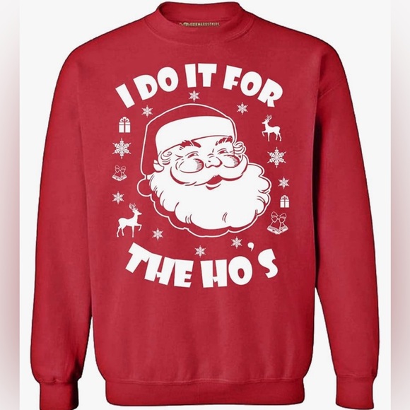Awkward Styles Other - Mens Ugly Christmas Sweatshirt Size XL Pullover Crew Funny Graphic Parody Red